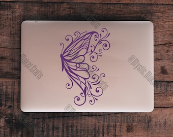 Flying Butterfly Car Decal- Permanent Vinyl Car Decal- Insect Car Decoration