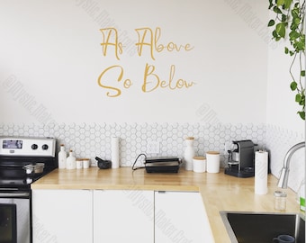 As Above So Below Vinyl Wall Decal, Witchy Home Decor