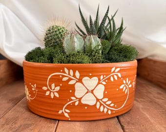 Hand Painted Terracotta Plant Planter