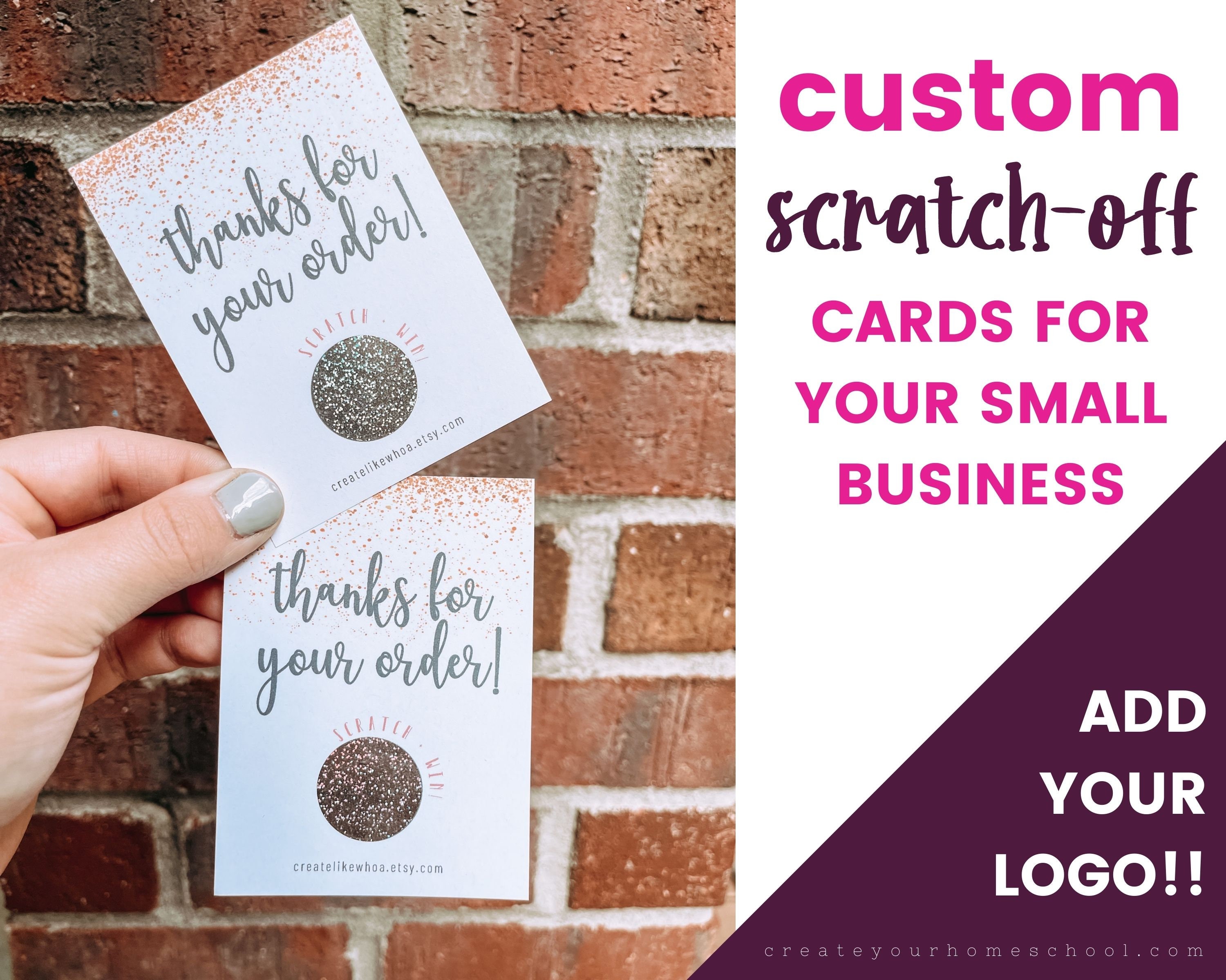 Custom Scratch Off Cards for Small Business Orders Etsy