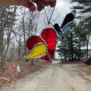 Heart Stabber Stained Glass Suncatcher - Tattoo Art Decor