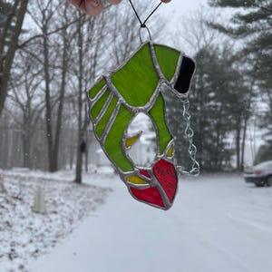 stained glass prisoner of love mini - tattoo suncatcher - tattoo art- tattoo stained glass - American Traditonal