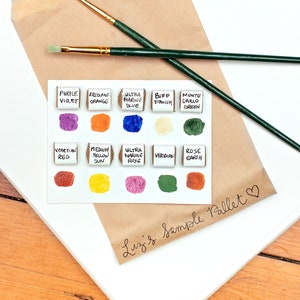 MAKE YOUR OWN - Custom Ten Color Watercolor Mini Sample Palette - Art Supply - Hannah Made Paint