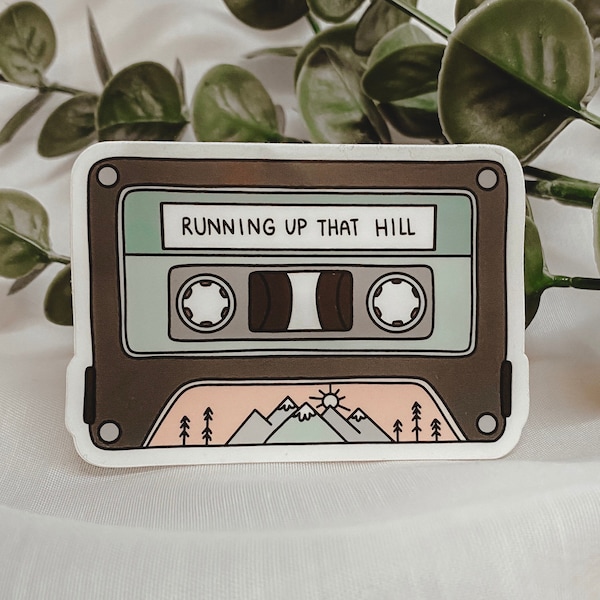 Running Up that Hill Sticker | Stranger Things Sticker | Cute Cassette Tape Sticker