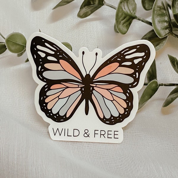 Papillon sauvage et libre Sticker