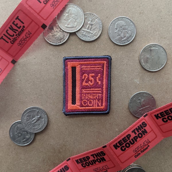 Arcade Coin Return Iron-On Patch