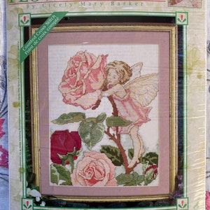 Vintage Cicely Mary Barker Flower Fairies Cross Stitch Kit, Cicely Mary Barker Flower Fairies, Flower Cross Stitch, Fairy Artwork, Rose Fairy