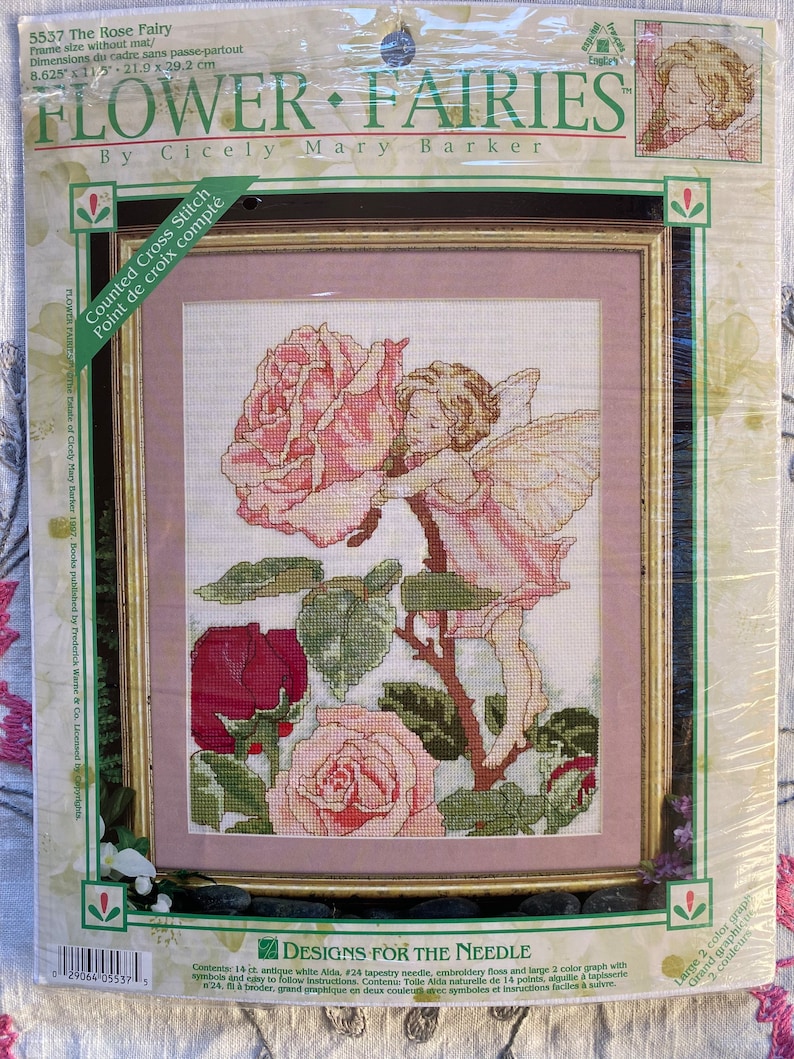 Vintage Cicely Mary Barker Flower Fairies Cross Stitch Kit Etsy