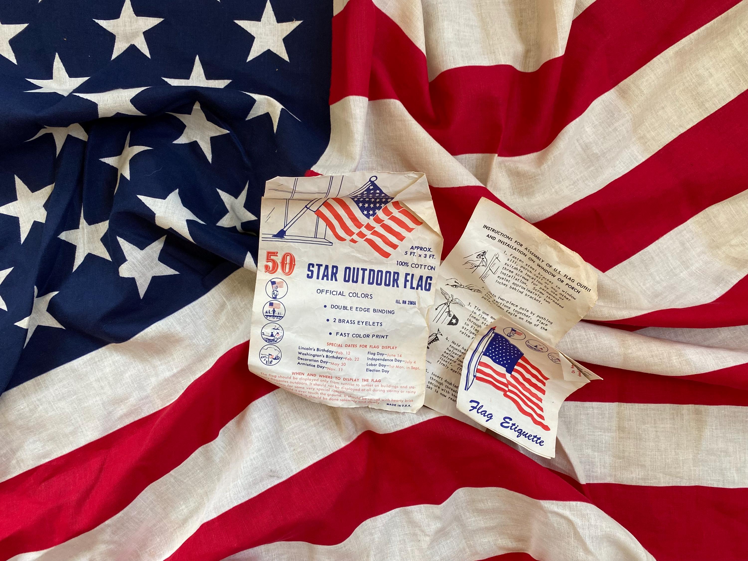 Vintage 50 Star Flag - Etsy