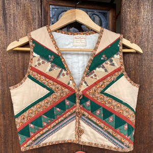 Vintage Handmade Quilted Vest by Lorraine Torrence, Quilted Vest, Quilted Vest Women, Vintage Vest, Vintage Vest for Women,