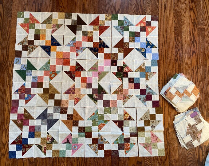 Set of Northern Lights Quilt Blocks Vintage Quilt Blocks Etsy