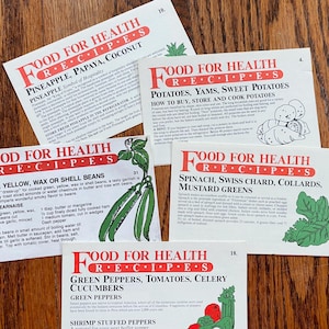 Sets of Vintage Fred Meyer Recipe Cards, Vintage Recipe Cards, Country Kitchen, Farmhouse Kitchen, Recipe Cards, Fred Meyer Grocery