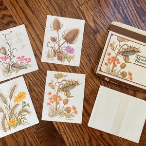 4 VTG blanco kaarten weidebloesem, huidige wenskaarten, bloemenkaarten, bloemenwenskaart, blanco wenskaarten, wenskaart wilde bloemen
