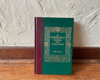 1988 Charles Dickens Christmas Carol & Other Stories, Libro de cuentos navideños, Charles Dickens, Charles Dickens Christmas Carol, Colección de libros de Dickens