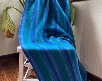 Vintage Avoca Handweaver Wool Blanket, Wool Blanket, Wool Throw Blanket, Irish Wool Blanket, Avoca Wool Blanket, Mohair Blanket Stripe