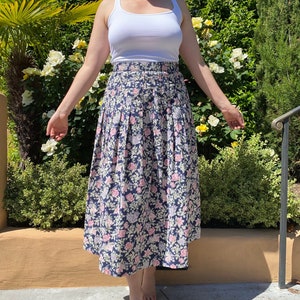 1980s Laura Ashley Pleated Floral Skirt, Laura Ashley, Summer Skirts for Women, Laura Ashley Skirt, Summer Skirt, Vintage Skirt for Women