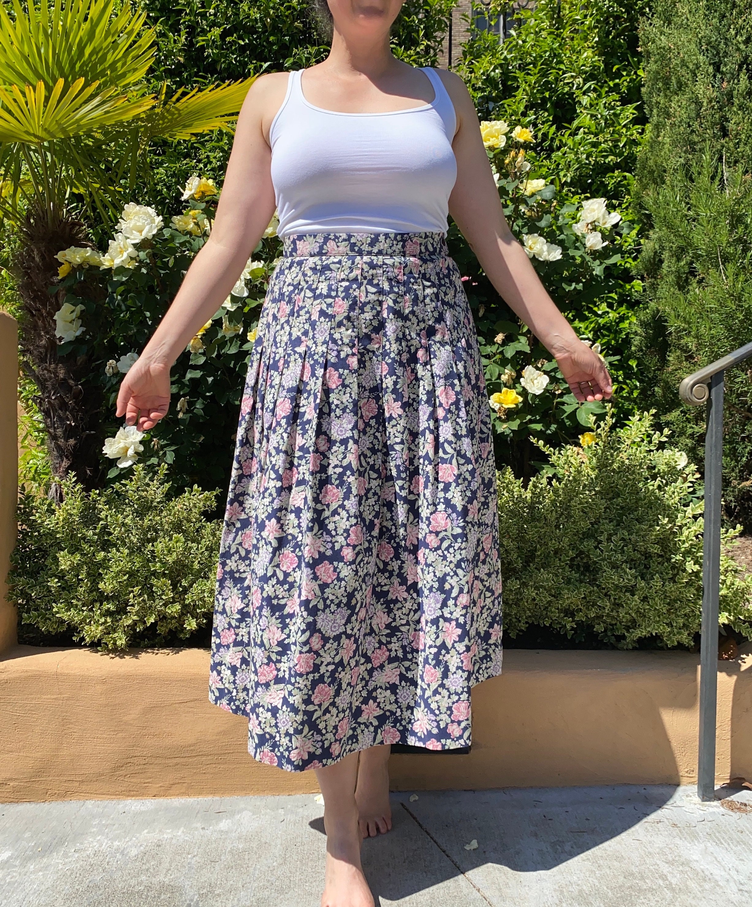 1980s Laura Ashley Pleated Floral Skirt, Laura Ashley, Summer Skirts for Women, Laura Ashley Skirt, Summer Skirt, Vintage Skirt for Women