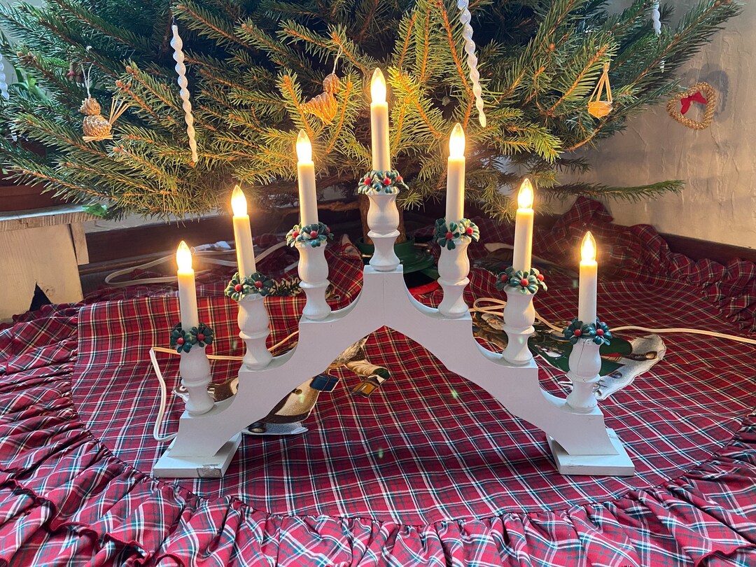 Vintage Wooden Electric Swedish Advent Candle Advent Candle Etsy