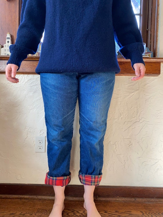 1970s LL Bean Flannel Lined Jeans, LL Bean Jeans, 