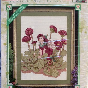 Vintage Cicely Mary Barker Flower Fairies Cross Stitch Kit, Cicely Mary Barker Flower Fairies, Flower Cross Stitch, Fairy Artwork, Double Daisy