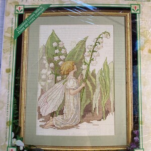 Vintage Cicely Mary Barker Flower Fairies Cross Stitch Kit, Cicely Mary Barker Flower Fairies, Flower Cross Stitch, Fairy Artwork, Lily of the Valley