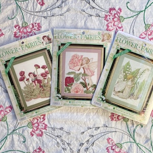 Vintage Cicely Mary Barker Flower Fairies Cross Stitch Kit, Cicely Mary Barker Flower Fairies, Flower Cross Stitch, Fairy Artwork, image 1