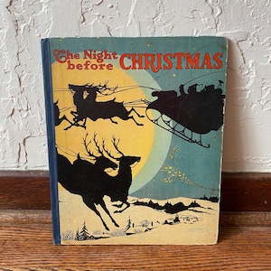 1920s The Night Before Christmas, A Night Before Christmas Book, Antique Christmas, 1920s Christmas, Christmas Book