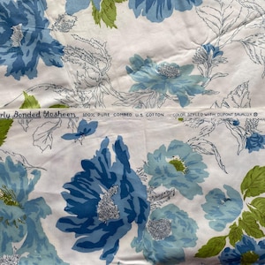 125” 1960/70s Waverly Flower Isle Fabric, Waverly Fabric, Vintage Fabric, Flower Fabric, Flower Fabric Panel, Waverly Fabric by the Yard