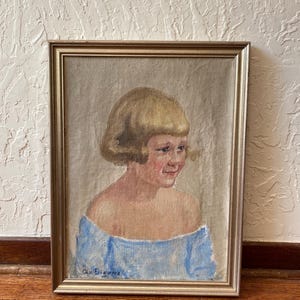 Vtg/Antique Oil Portrait Painting, Original Oil Painting, Antique Painting, Original Oil Painting Portrait, Oil Portrait,