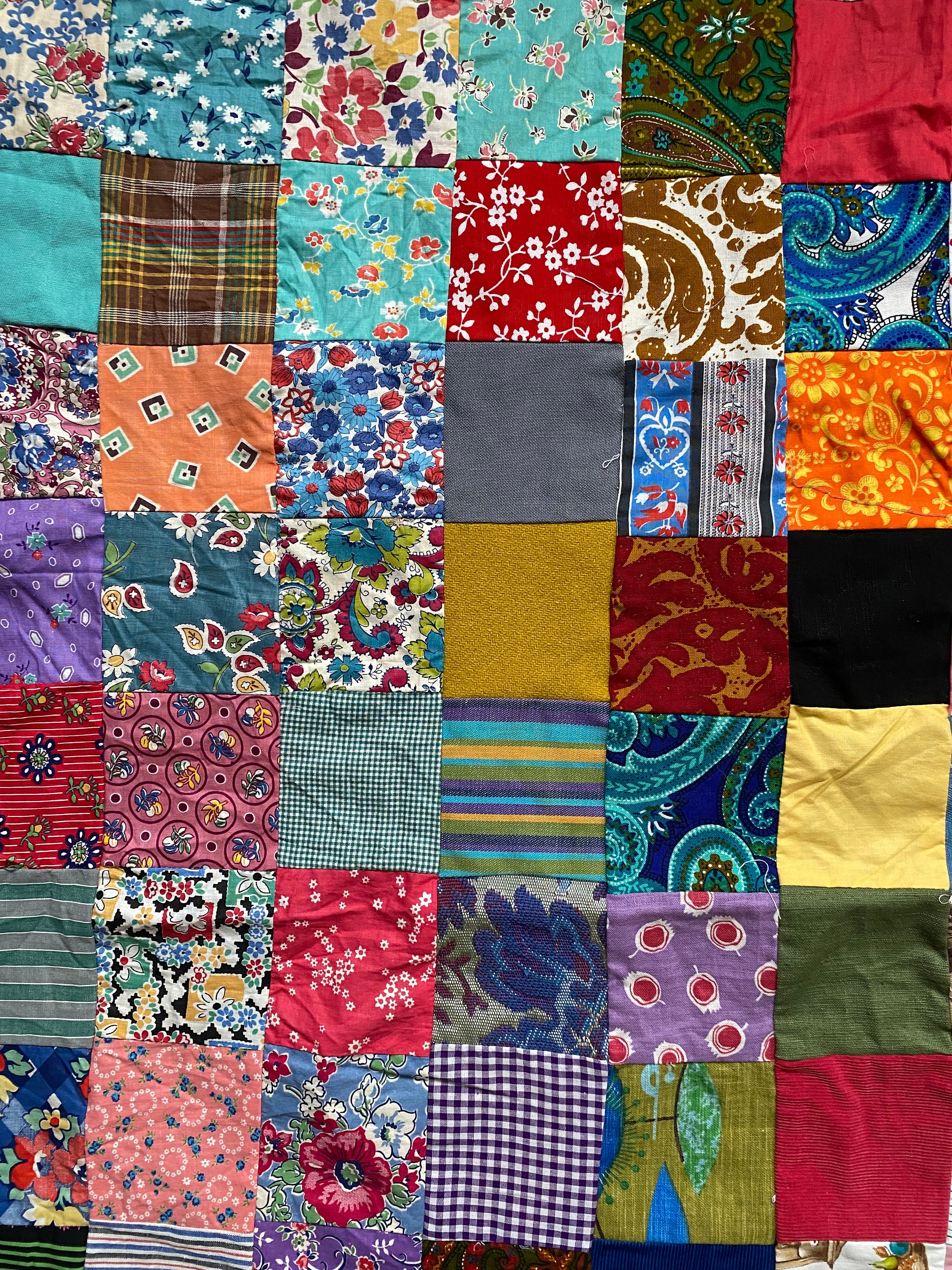 Price Drop! Vintage 30-40 Yrs of Fabric Collecting Patchwork Quilt Top, Vintage Quilt Top, Quilt Top for Sale, Patchwork Quilt Top, Price Drop! Vintage 30-40 Yrs of Fabric Collecting Patchwork Quilt Top, Vintage Quilt Top, Quilt Top for Sale, Patchwork Quilt Top,