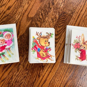 Ensembles de cartes de Noël rétro des années 1960, cartes de Noël vintage, cartes de voeux de Noël, décoration de Noël des années 1960, cartes de voeux vintage,