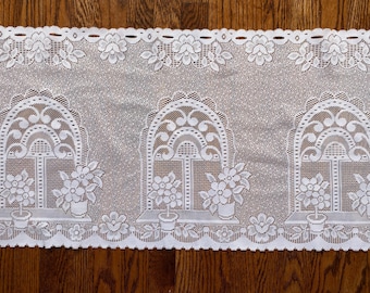 Cenefa de encaje vintage para macetas, cenefa floral, cenefa de encaje vintage, cenefas de encaje para ventanas, cenefa vintage, cenefa de flores