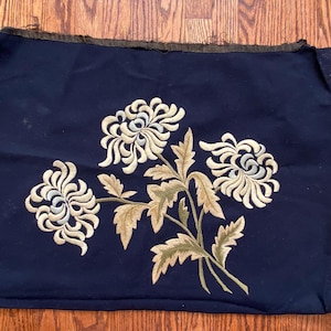 Vintage/Antique Embroidery Panel, Pillow Sham Embroidery, Antique Embroidery,