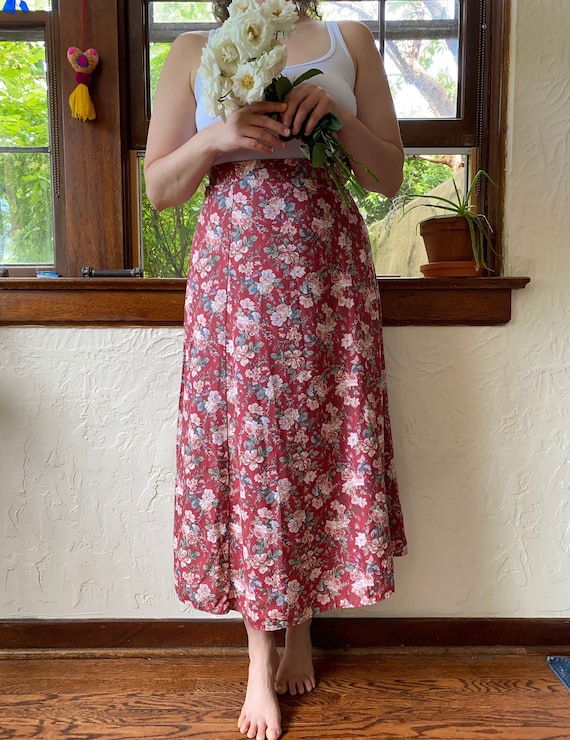 Vintage 1990s Laura Ashley Floral Skirt, Laura Ash