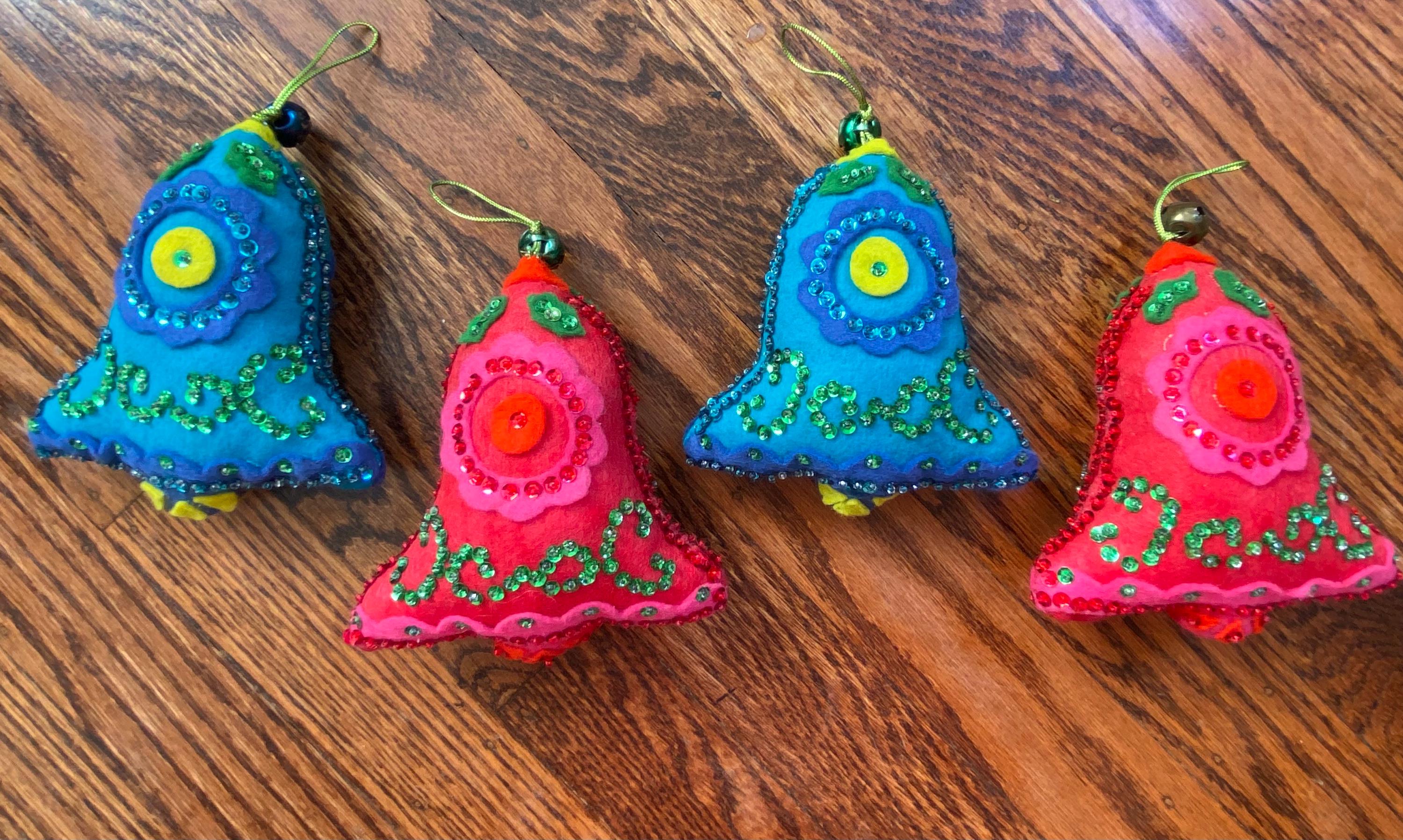 Bucilla Kit Applique Feltro Babbo Natale Pan Di Zenzero - Set Di 12 Decorazioni Natalizie - Foto 2