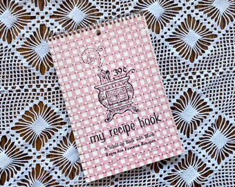 Vintage My Recipe Book: Standup Recipe Card, Vintage Recipe Cards, Blank Recipe Book, Mid Century Kitchen,