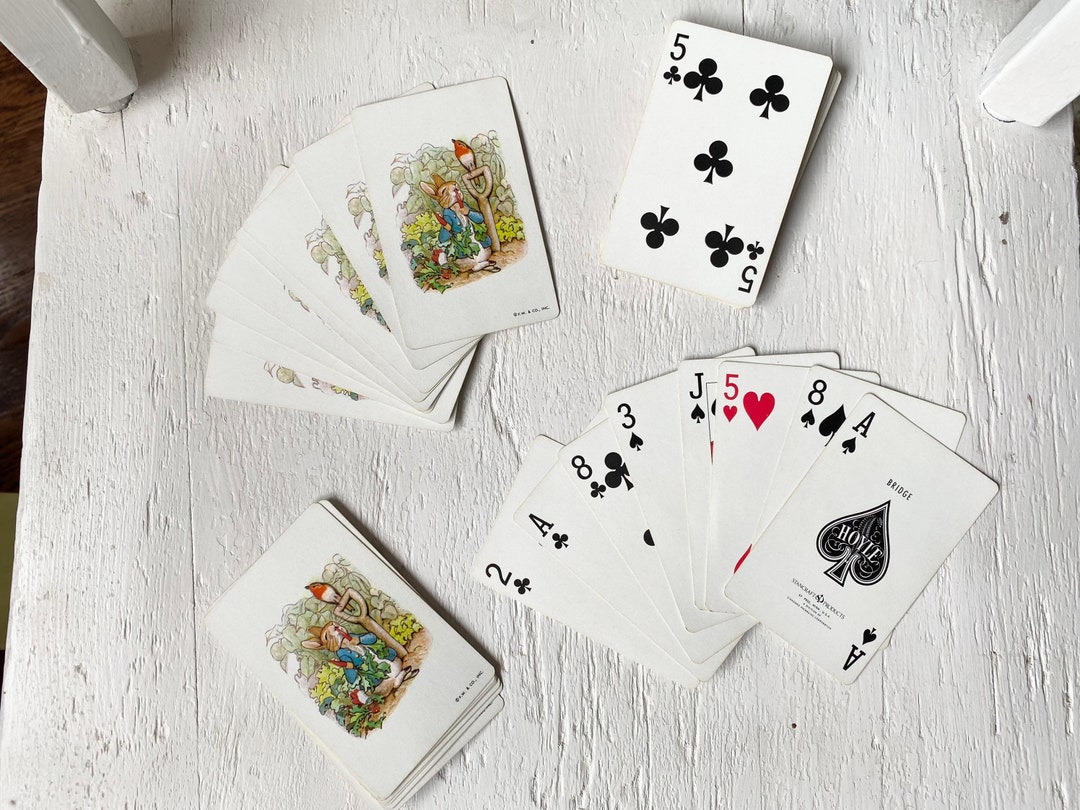 Peter Rabbit Rummy Card Game Vintage Peter Rabbit Card Deck by FW & Co Inc., Peter Rabbit Playing ...