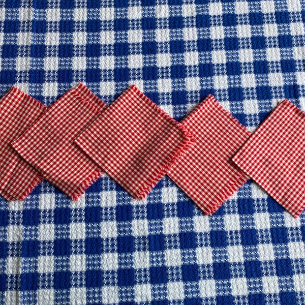 Red Gingham Napkins Etsy