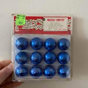 NOS 12 Small Shiny Brite Ornaments, Shiny Brite Ornaments, Mid Century Christmas, Small Shiny Brite Christmas Ornaments, Small Shiny Brites
