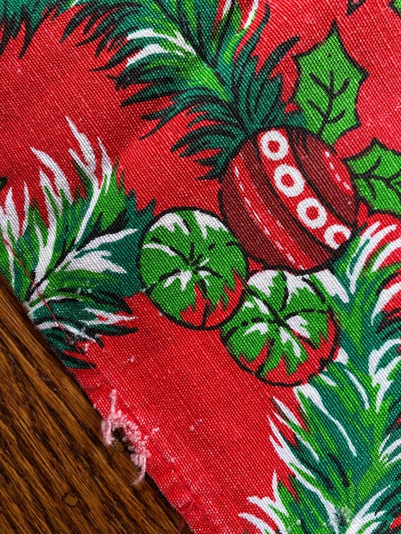 1950/60s Shiny Brite Christmas Tablecloth, Christmas Tablecloth