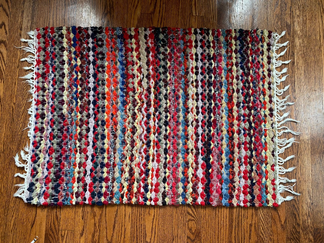Vintage/antique Handmade Scandinavian Rag Rug Scandinavian Etsy