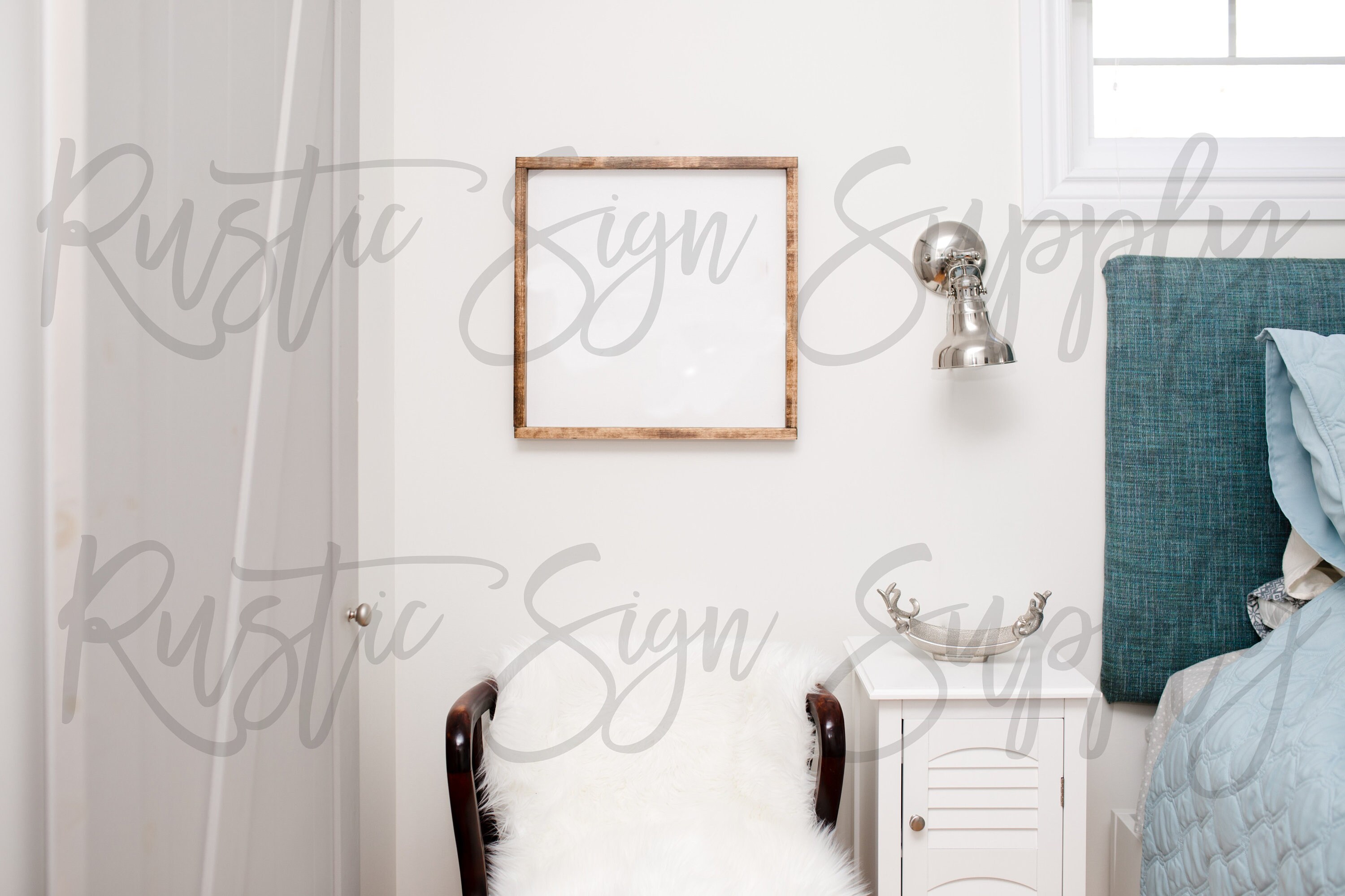 Download Farmhouse Sign Mockup Bedroom Sign Mockup Rustic Sign | Etsy