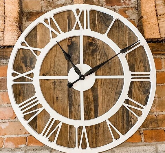 Roman Numeral Clock SVG Cut File Silhouette Cricut Etsy