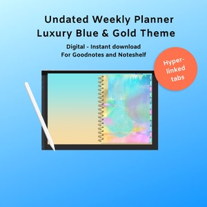 Undated Weekly Planner - Mandella Theme - Digital Planner, iPad, Goodnotes,  Tablet Planner, Hyperlinked Tabs, iPad Pro Planner
