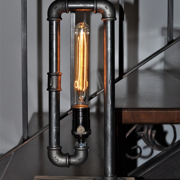 Lampe de table dimmable-Lampe de bureau-Lampe Steampunk Edison-Décoration rustique-Cadeau pour hommes-Accessoires de bureau-Éclairage industriel