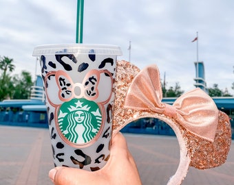 Minnie Leopard Print Venti cup
