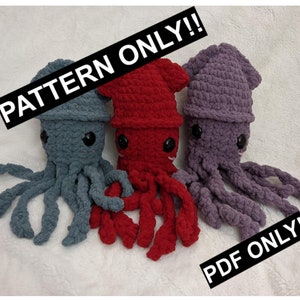 Baby Squid Plushie PATTERN