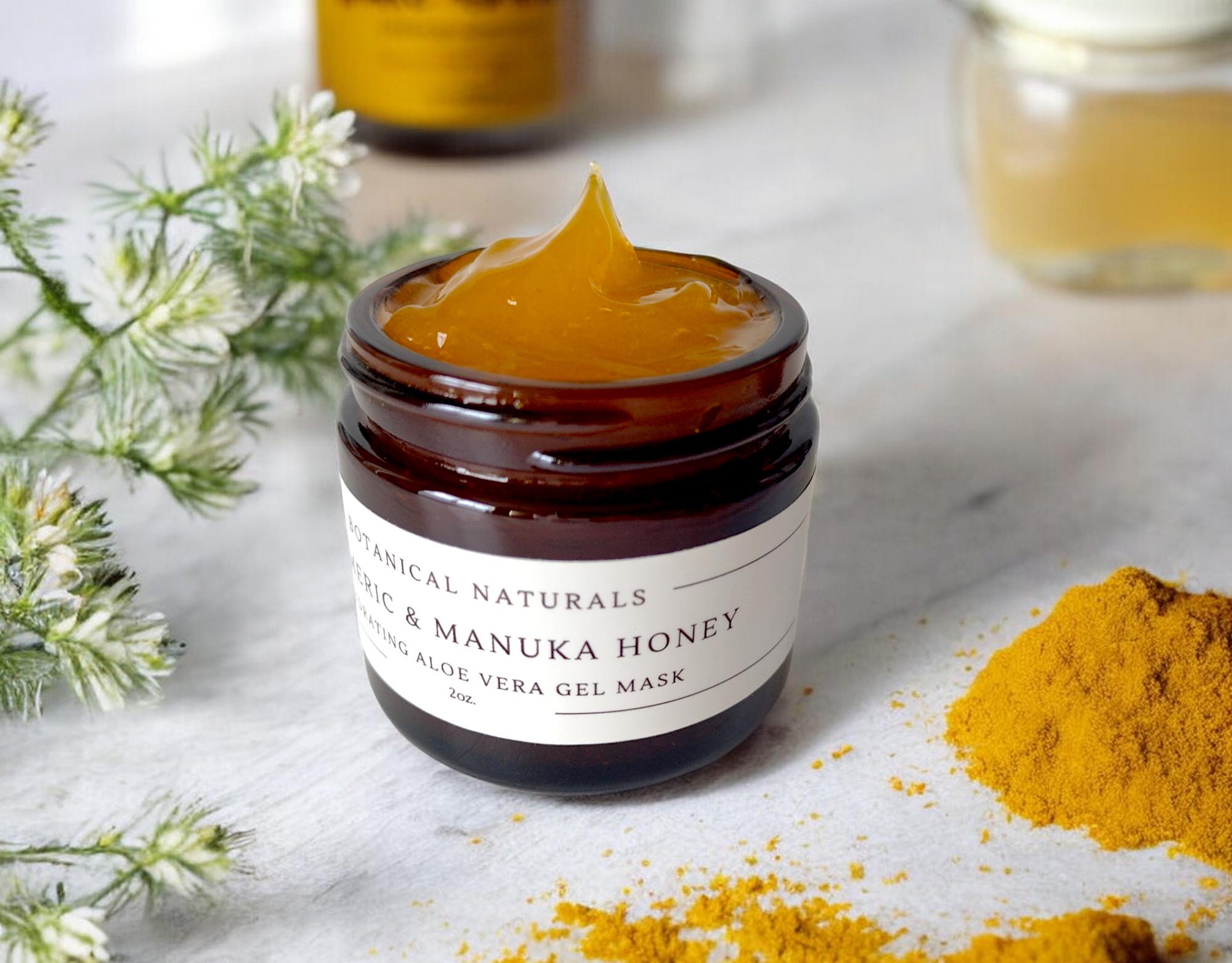 Brightening Turmeric & Manuka Honey Facial Mask, Brightening Gel Mask, Dull Complexions, Dark Spots