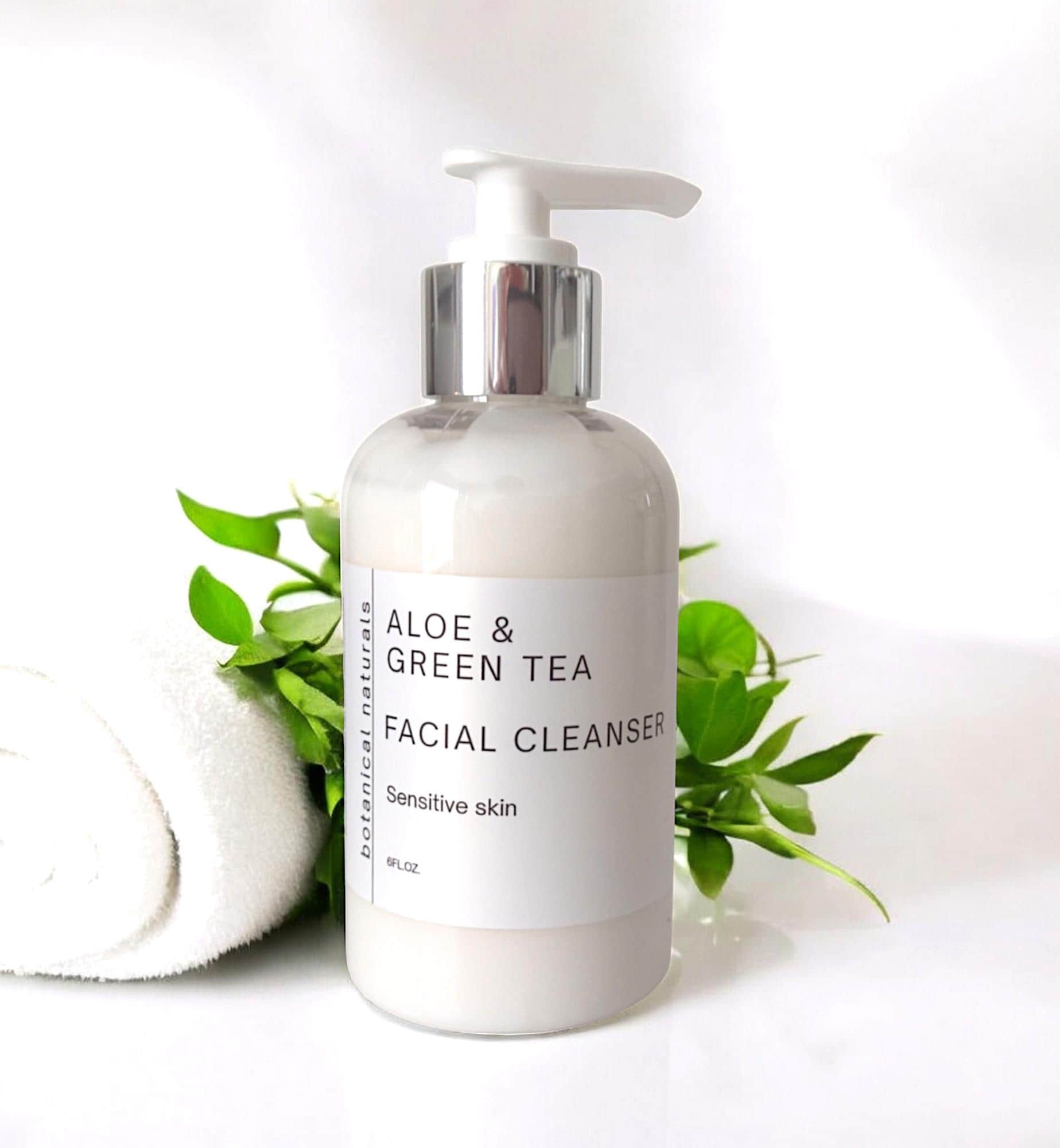 Aloe & Green Tea Facial Cleanser Non Foaming Face Wash Botanical Skincare