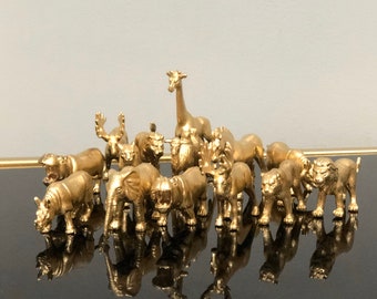 Safari metallic gold animals